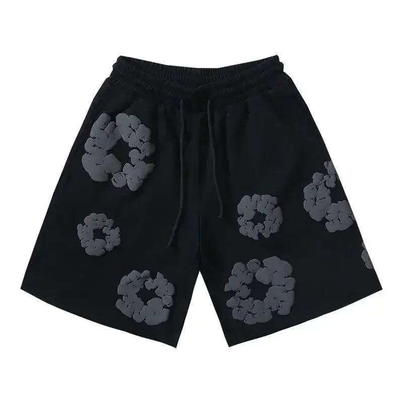 denim tears shorts black and gray