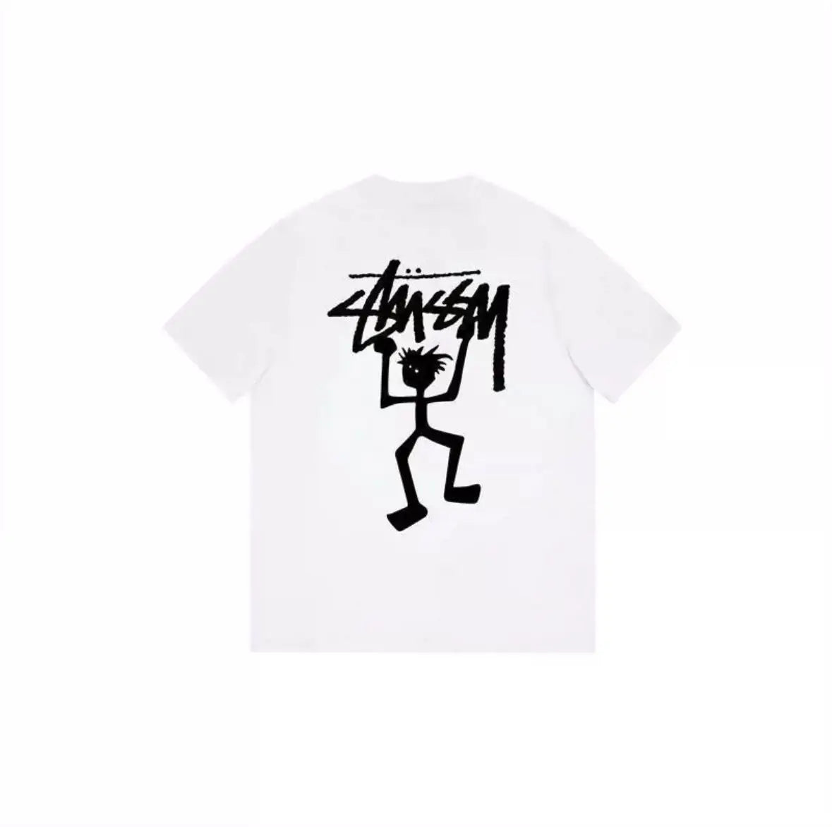 stussy black and white shirt