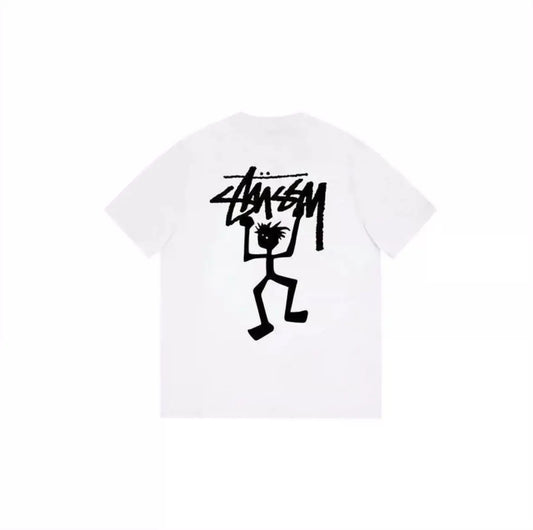 stussy black and white shirt