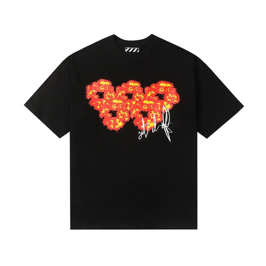 denim tears shirt black and orange